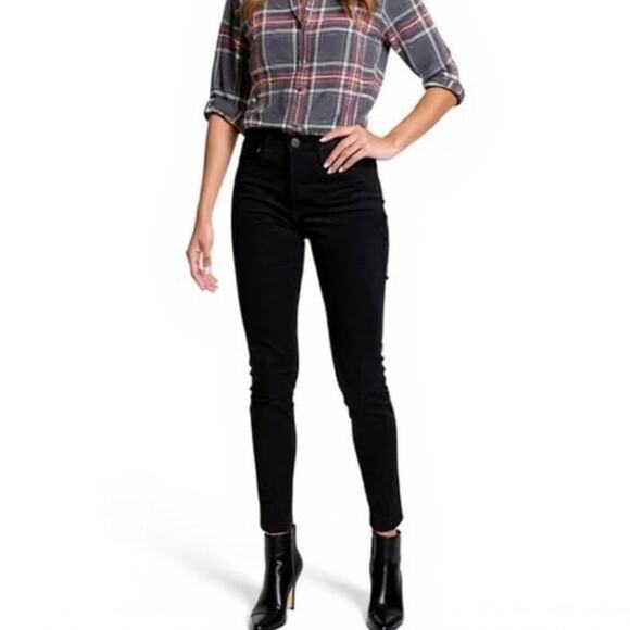 J. Crew 9" High-Rise Velvet Toothpick Jeans Black S 29W - Picture 1 of 8
